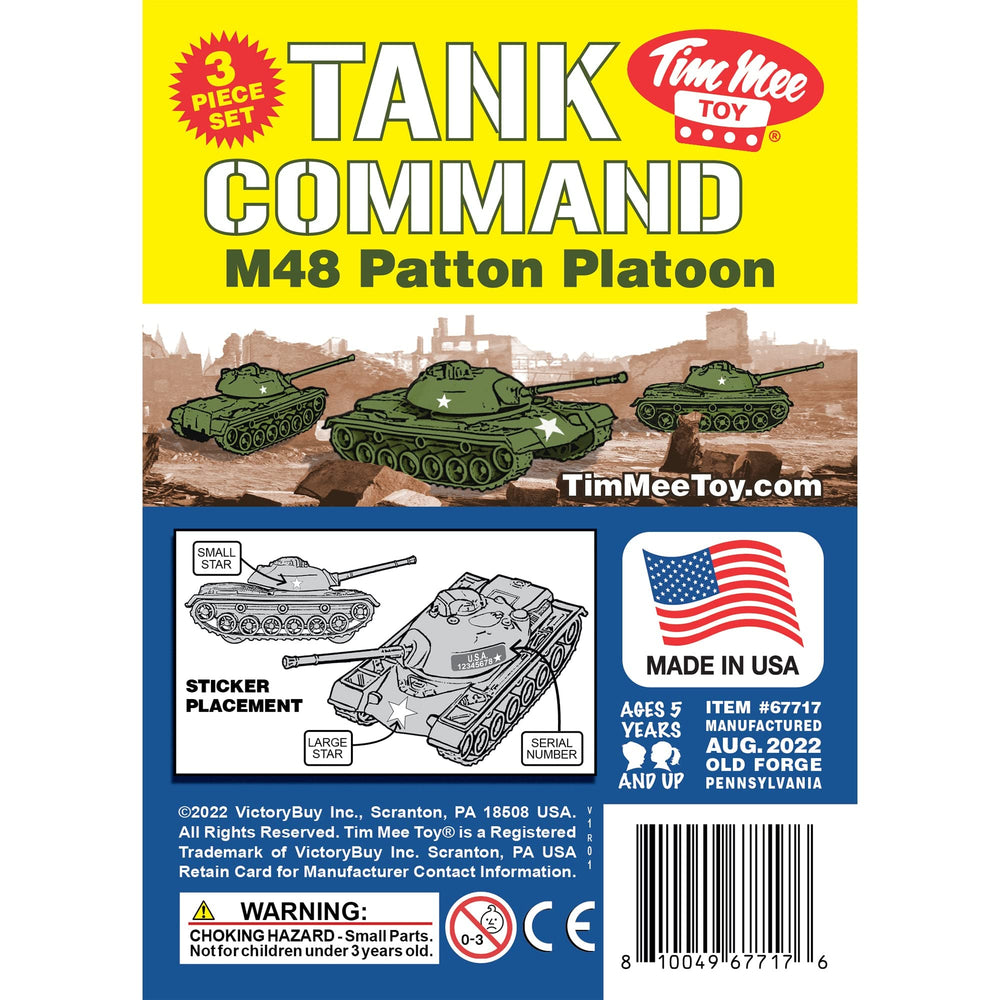 Sticker sheet included with classic insignias for Tim Mee Toy tanks
