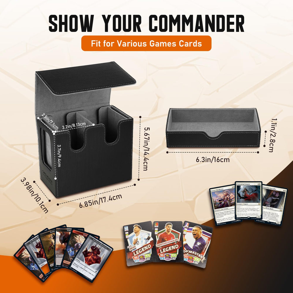 TiMOVO deck box includes a dedicated dice drawer to prevent spills during battles.