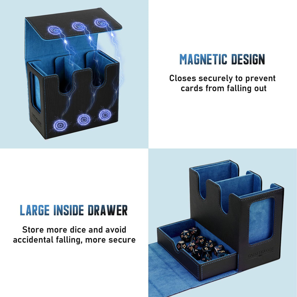 TiMOVO MTG deck box dice tray stores dice neatly and prevents spills.