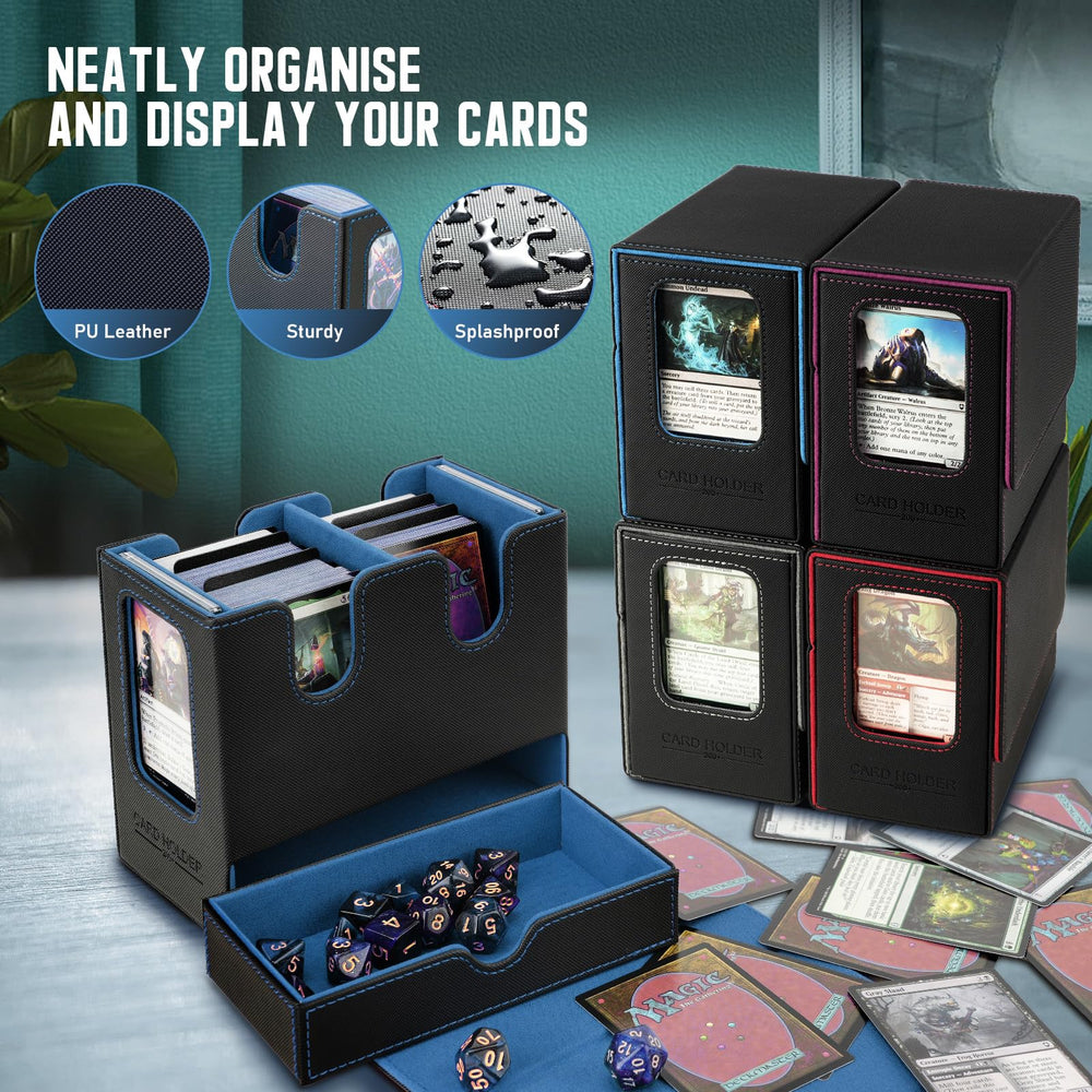 TiMOVO MTG deck box leather PU exterior offers scratch protection.