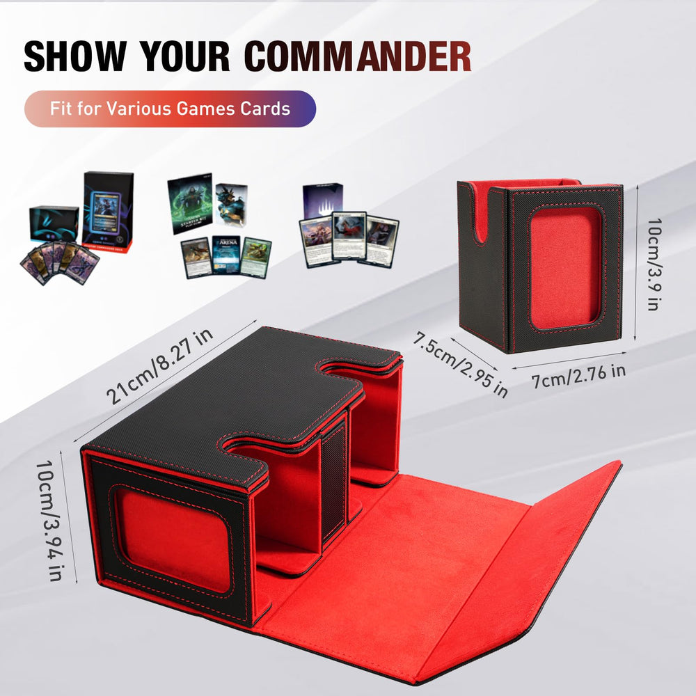 TiMOVO MTG deck box with two compartments for organized card storage