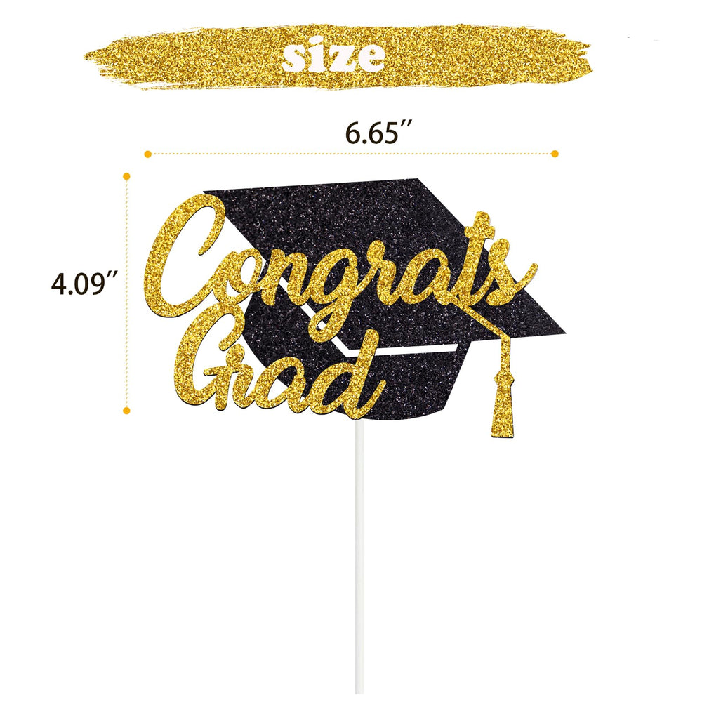 Tinbax Graduation cake topper in use on a cake, adding a stylish finish.