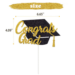 Tinbax Graduation cake topper in use on a cake, adding a stylish finish.
