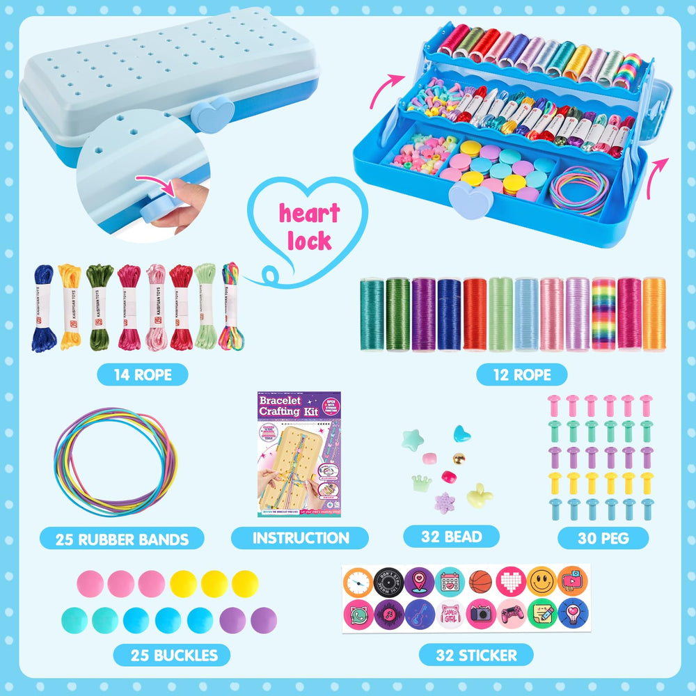 TingingYuli 3-layer storage compartment keeps threads and beads organized, reducing craft clutter.