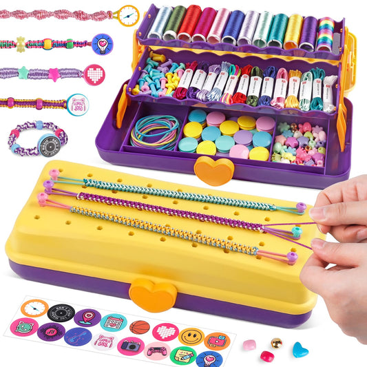 TingingYuli friendship-bracelet-maker-set shown with colorful threads for collaborative creativity