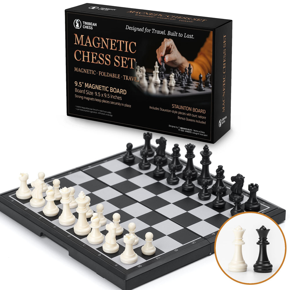 Tinibean magnetic travel chess set arrives in an elegant gift box for easy gifting.