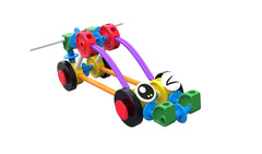 Tinkertoy On The Go parts demonstrate easy snapping for quick model resets.