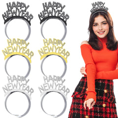 TINKSKY Amosfun gold tiara headband for festive New Year celebrations