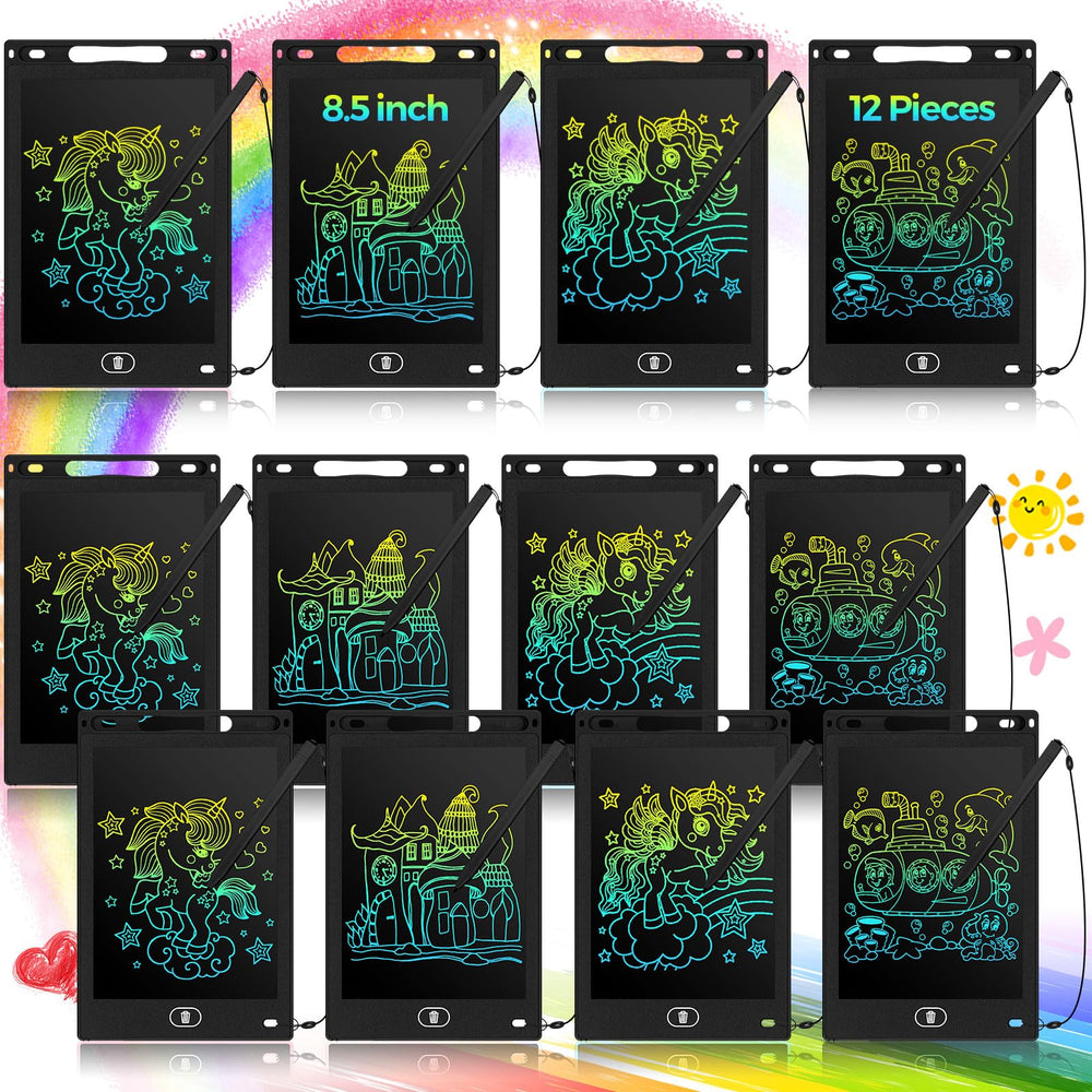 Tinlade 12-pack LCD writing tablet front view with 8.5-inch screen for safe kid drawing