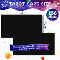 Tinlade blank tarot cards writing surface enables quick setup of customized symbols.