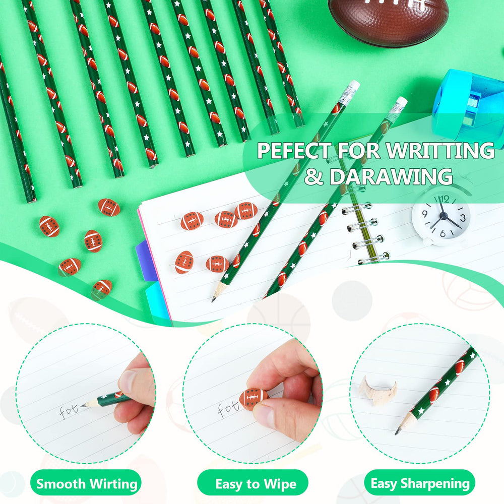 Tinlade football pencils design C four patterns spark learning and creativity