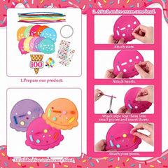 Tinlade 800 sprinkles and decorative gems ready to decorate each scoop.