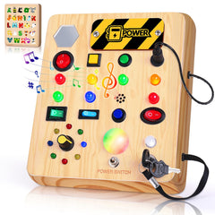 TINTECUSA Busy Board LED lights engage toddlers during travel.