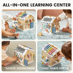 Tiny Land mirror on the cube supports self-awareness during exploration.