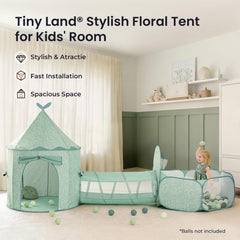Tiny Land play tent with breathable mesh panels for airflow and visibility