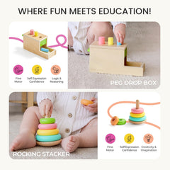 Tiny Land crinkle bag texture and sound spark curiosity during play.