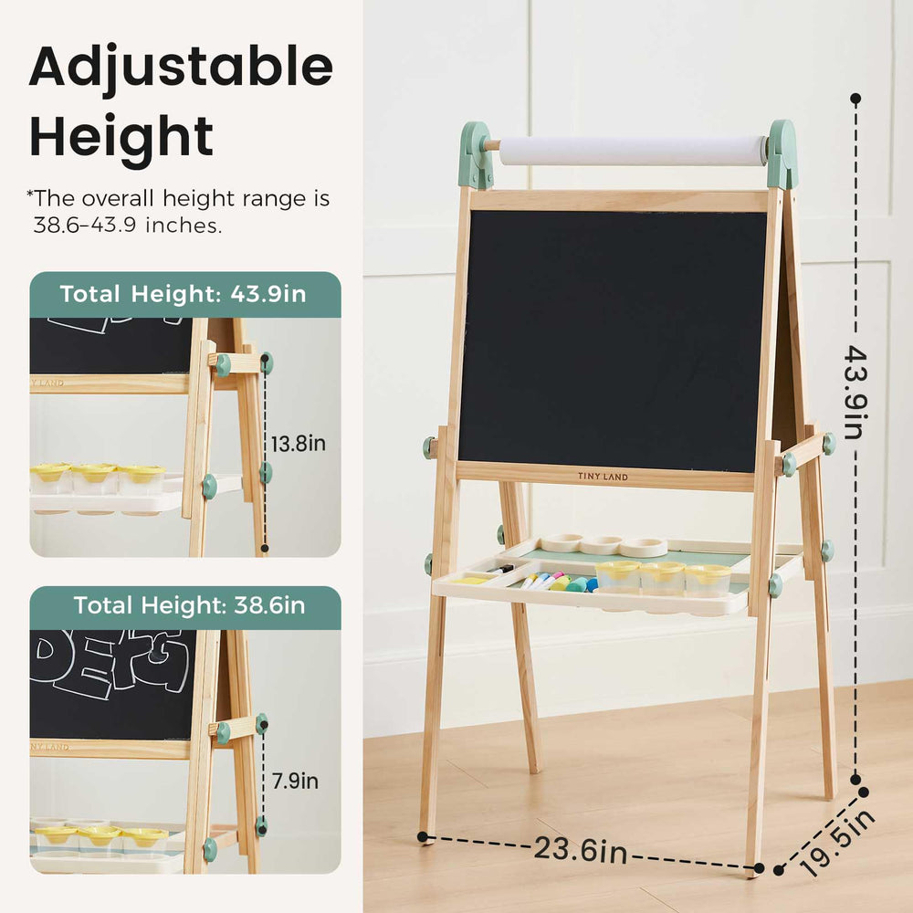 Tiny Land includes cups and clamps to organize coloring supplies.