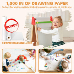 Tiny Land easel height adjustment helps growth with your child.