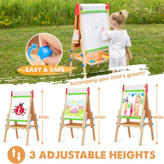 Tiny Land easel paper tray for organized art supplies within reach.