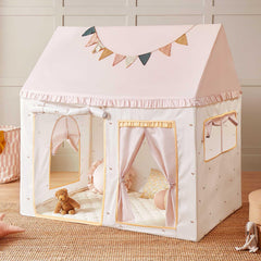Tiny Land Kids Tent pink front view, ideal for imaginative play