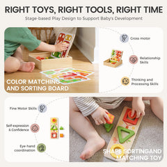 Tiny Land wooden lacing beads activity supports hand-eye coordination and fine motor skills.