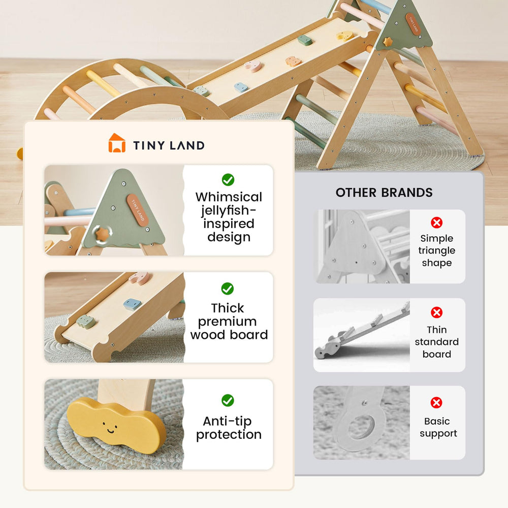 Tiny Land foldable Montessori set folds flat for easy storage