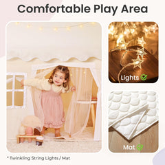 Tiny Land spacious area invites reading, pretend play, and sleepovers