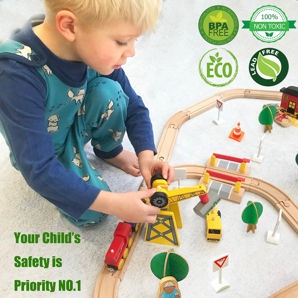 Tiny Land premium wooden tracks are durable and smoothly polished for safety.