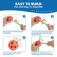 Tiny Land rods and balls highlight durable connectors for safe, lasting play.