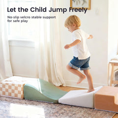 Tiny Land foam blocks waves enabling versatile routes for active learning