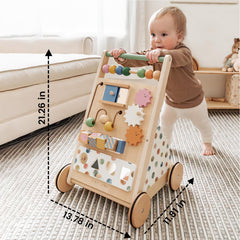 Tiny Land walker features soft rounded edges for gentle handling by toddlers.