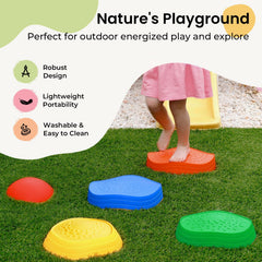 Tiny Land stepping stones are ideal for indoor and outdoor motor-skill friendly play.