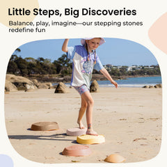 Tiny Land stepping stones non-slip base close-up highlights textured surface for safety during jumps.