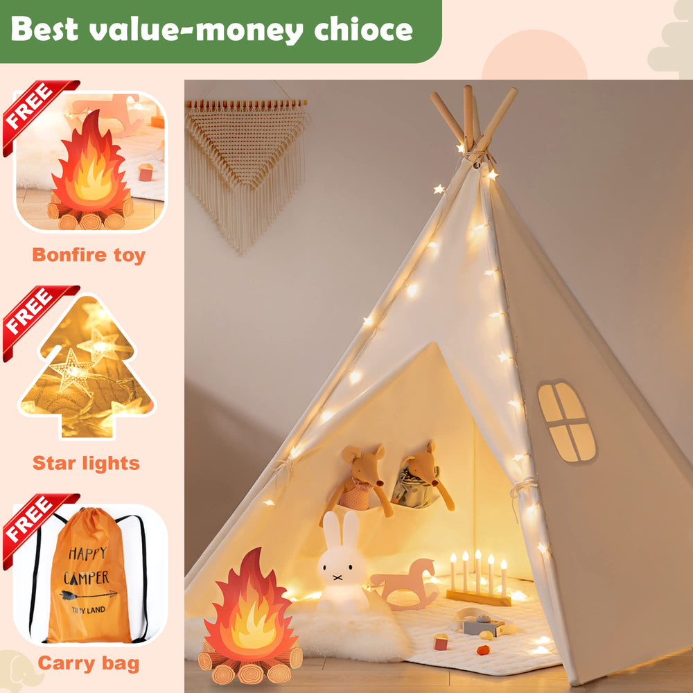 Tiny Land Teepee window pocket interior for convenient storage of small treasures