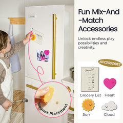 Icebox feature adds lifelike cooling to Tiny Land fridge.