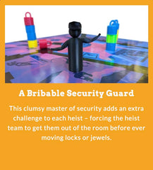 Jewel center stage during a Tiny Laser Heist round