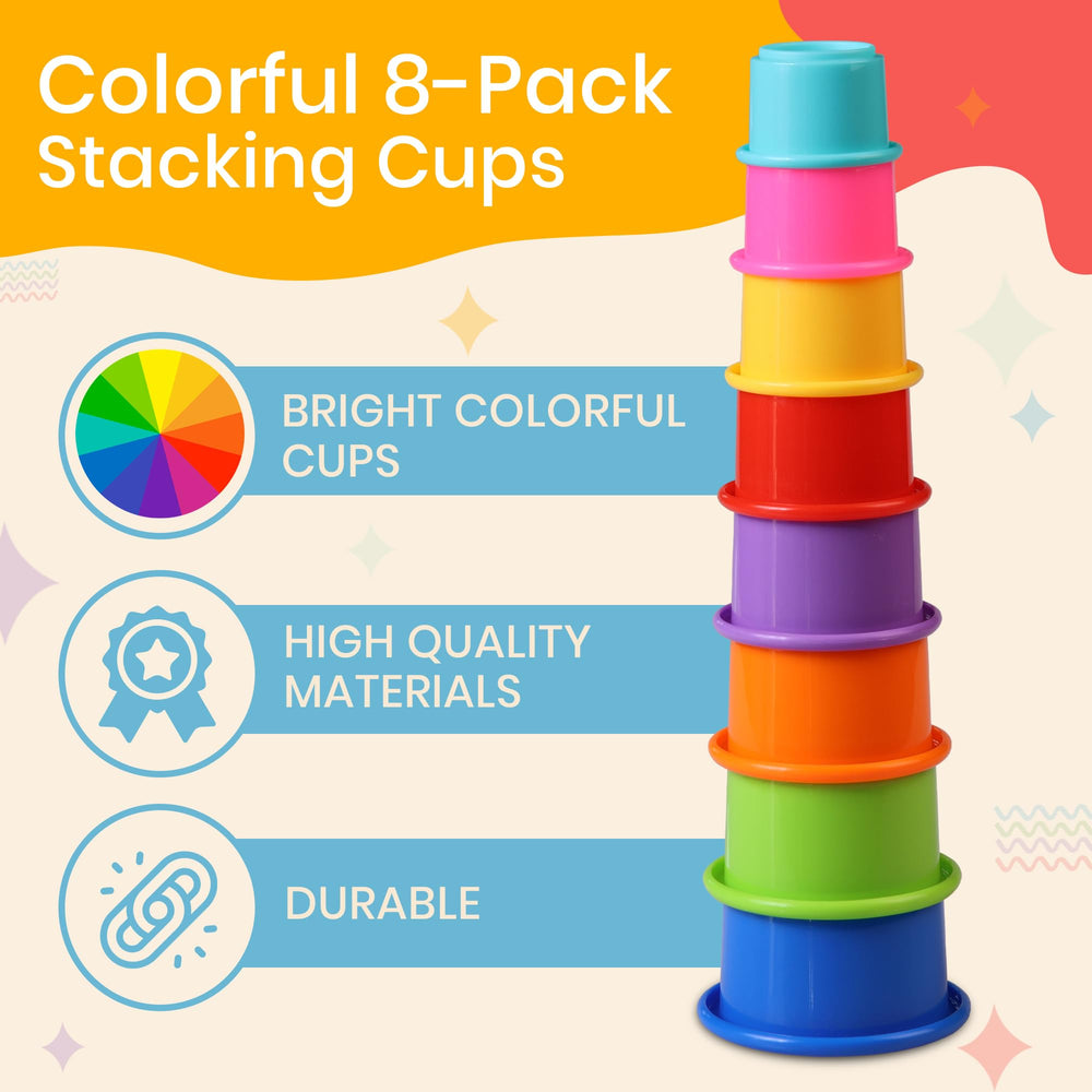 Tiny Tinker stacking cups bath time fun adds splashy engagement for little ones.