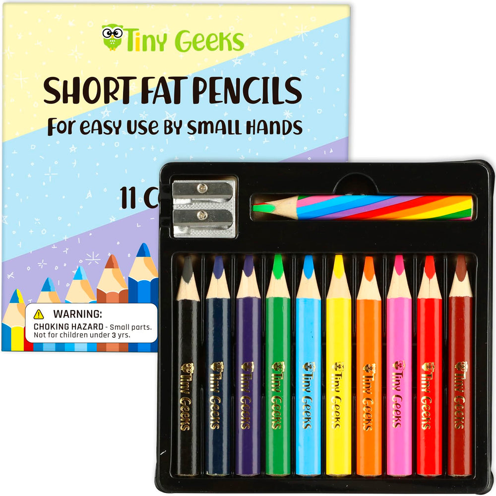TinyGeeks Jumbo Color Pencils pack for easy storage and color play