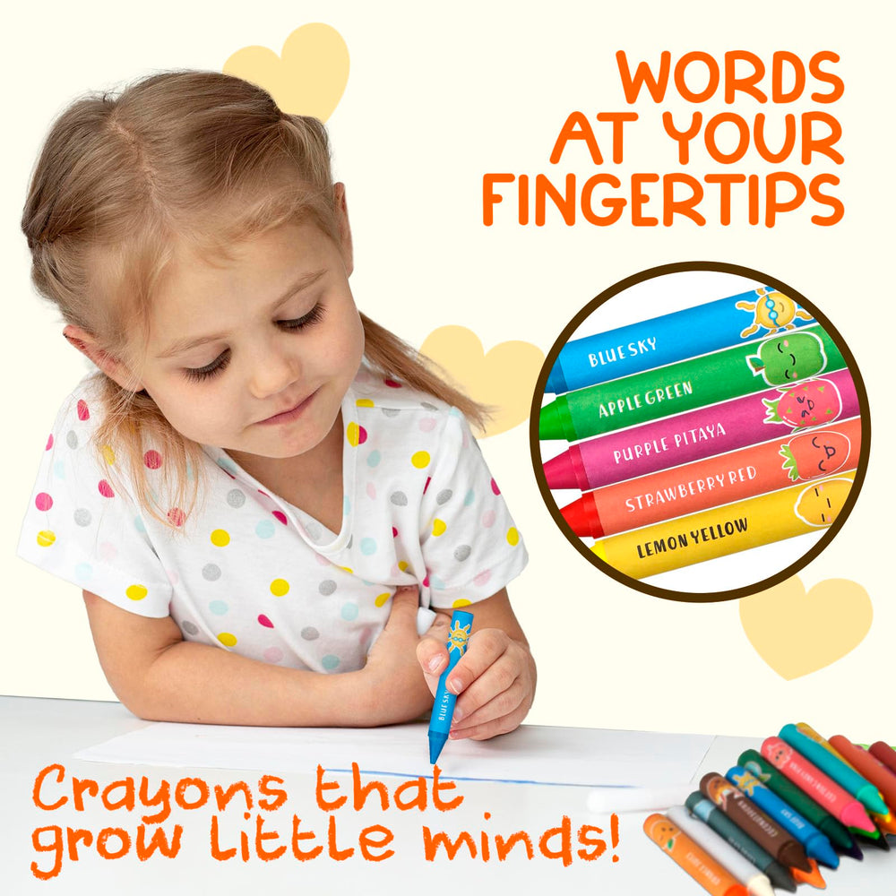 TinyGeeks Jumbo Crayons easy to hold in small hands for confident drawing