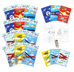TINYMILLS airplane coloring books set for travel-friendly coloring on flights