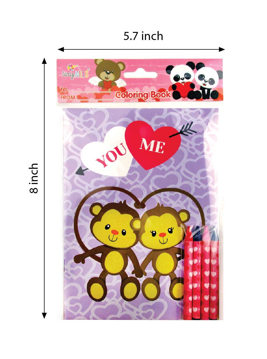 TINYMILLS cute Valentine designs loved by kids for coloring play