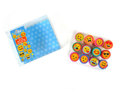 TINYMILLS emoji stamps used for invitations, scrapbooks, and creative stationery.