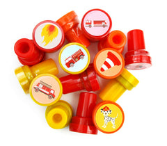 TINYMILLS firetrucks scrapbooking stamps invites, adds playful firefighting flair.