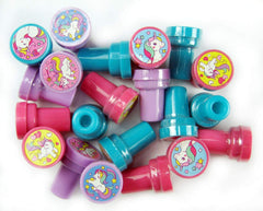 TINYMILLS unicorn party favors provide colorful, magical stamping moments for celebrations.