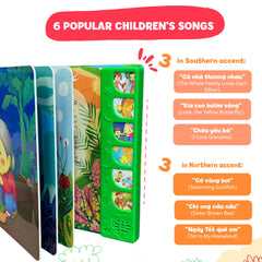Tinywrist AUDIOBOOKS dual accents display highlighting Northern and Southern Vietnamese pronunciation