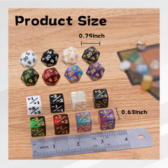Tinzum D20 dice for MTG and TCG games with smooth rolls.
