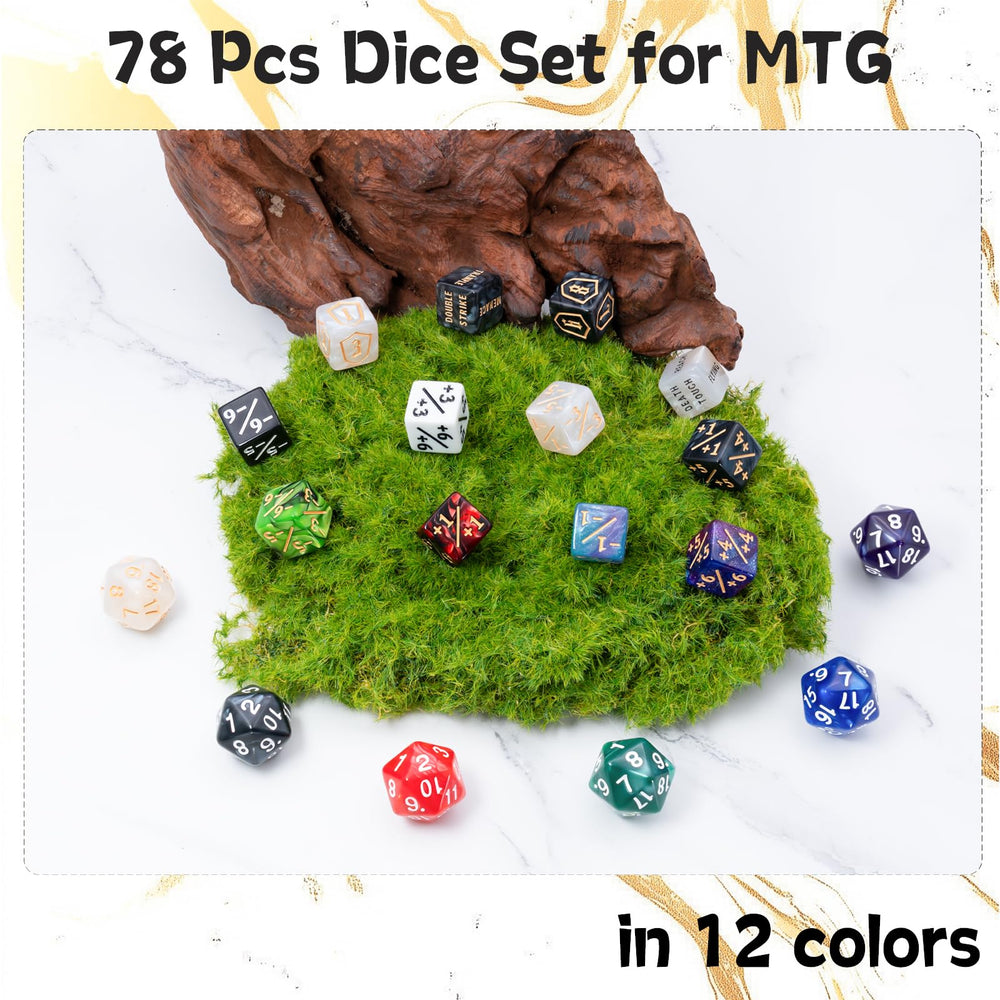 Tinzum dice set on table showcases vibrant colors for immersive gaming
