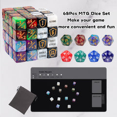 Tinzum velvet pouch keeps your MTG dice organized and portable.