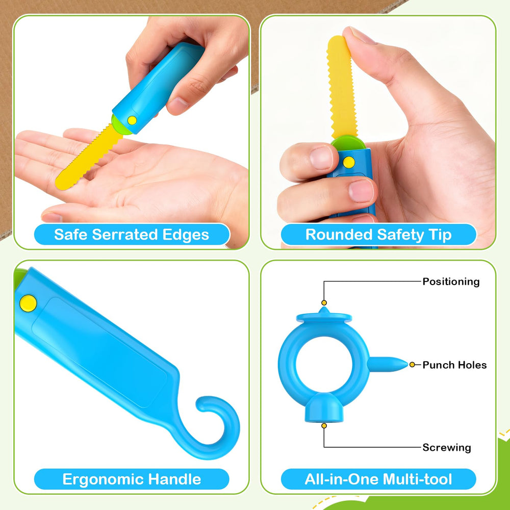 Tiocky screwdriver and screws enable sturdy cardboard connections