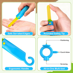 Tiocky screwdriver and screws enable sturdy cardboard connections